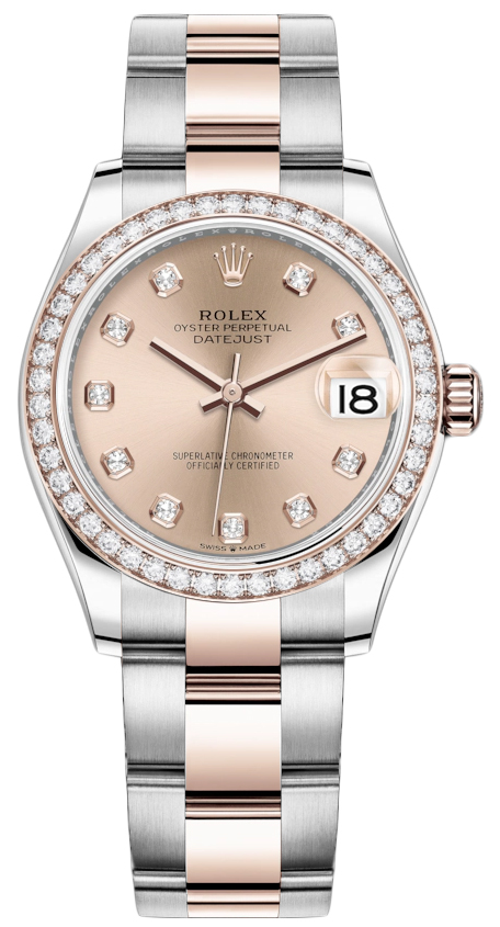 i dag virtuel leder 278381rbr Rose Diamond Oyster Rolex Datejust 31mm Stainless Steel and Rose  Gold Ladies Watch