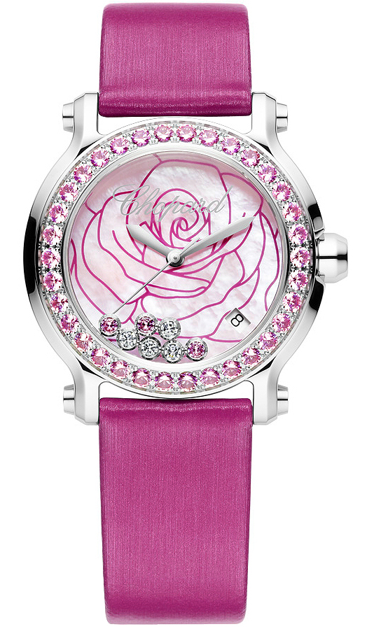 2784753030 La Vie En Rose Chopard Happy Sport Round Quartz 36mm Ladies Watch