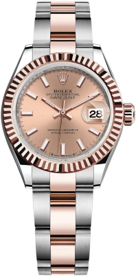 Rolex Lady Datejust 28mm Stainless Steel and Everose Gold 279171 Rose Index Oyster