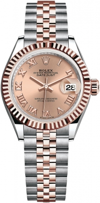 Rolex Lady Datejust 28mm Stainless Steel and Everose Gold 279171 Rose Roman Jubilee