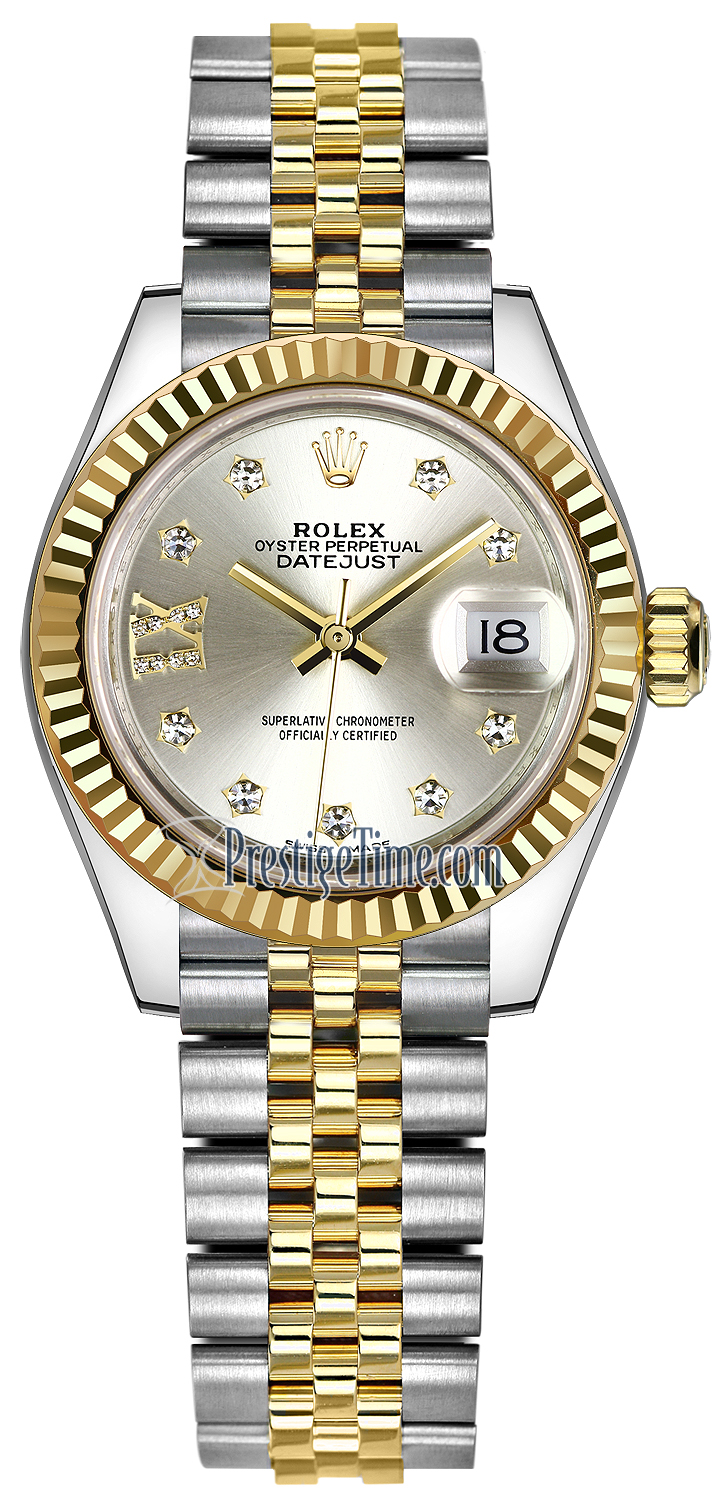 rolex oyster silver and gold