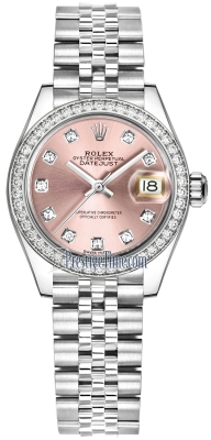 Rolex Lady Datejust 28mm Stainless Steel 279384RBR Pink Diamond Jubilee