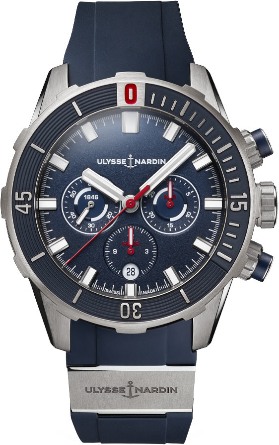 1503-170-3/93 Ulysse Nardin Diver Chronograph 44mm Mens Watch