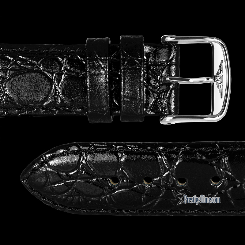 Longines La Grande Classique 24mm Quartz Watch Black Alligator Leather Longines La Grande Classique Diamond black dial, black  main image 3