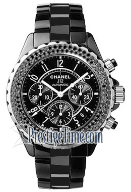 chanel black watch j12