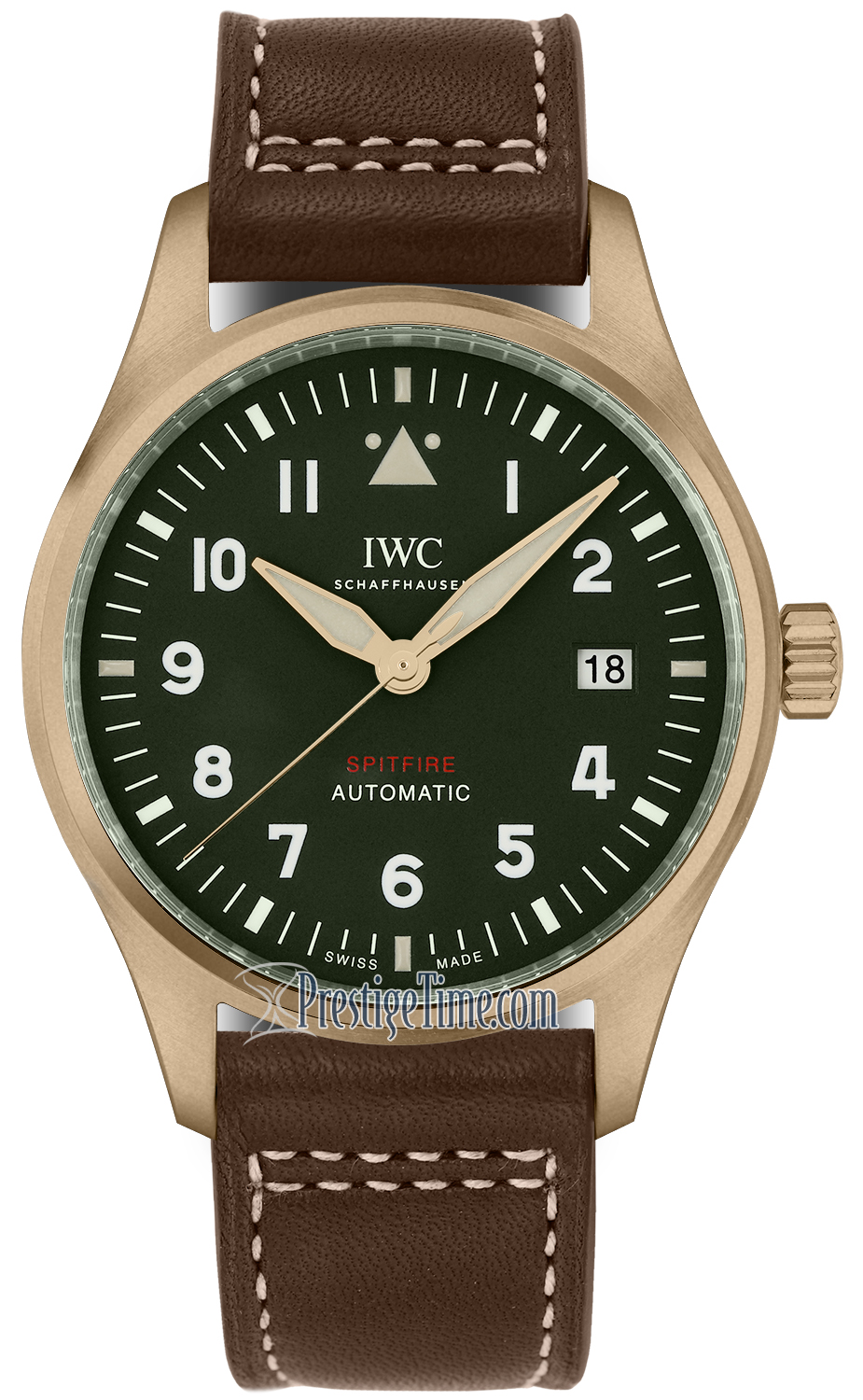 Lim Moderat Brød IW326802 Bronze IWC Pilot's Watch Automatic Spitfire 39mm Mens Watch