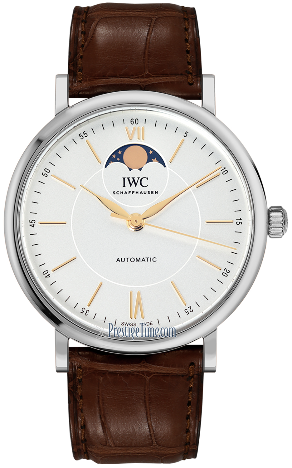 Kent Riet Nationaal volkslied iw459401 IWC Portofino Automatic Moonphase 40mm Mens Watch