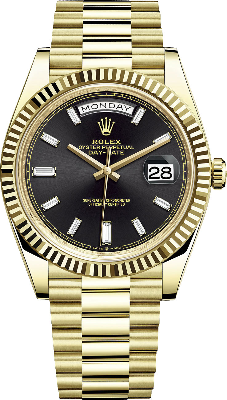 rolex black day date