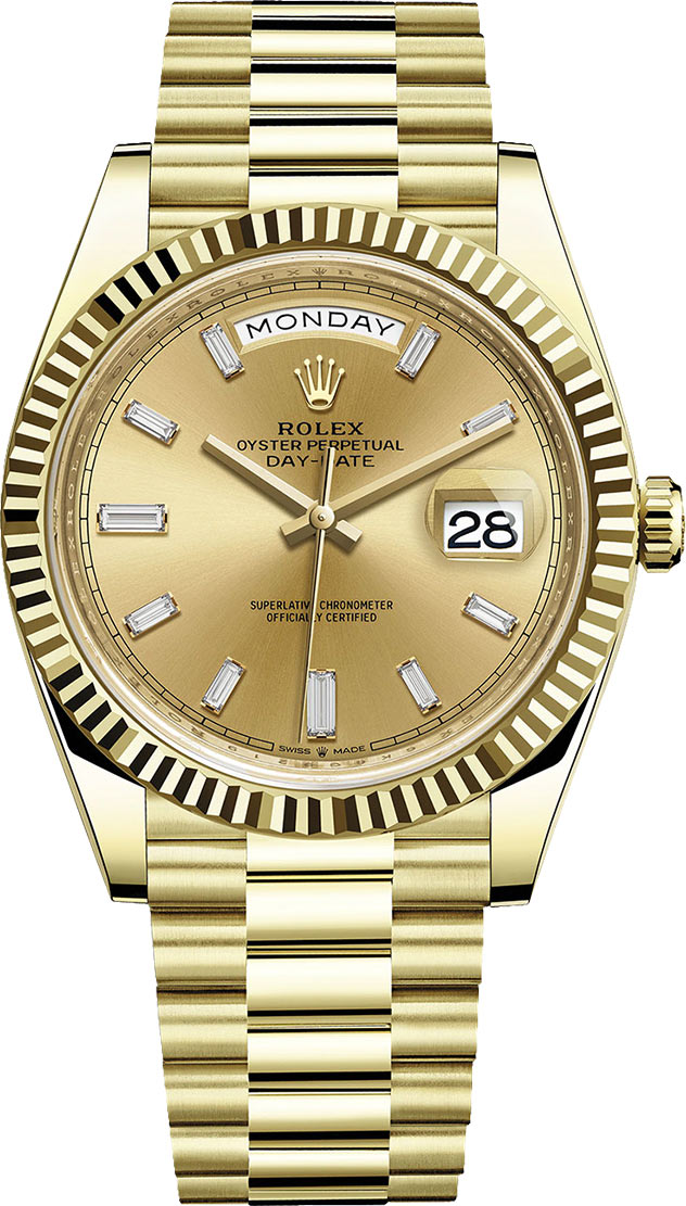 gold rolex 40mm