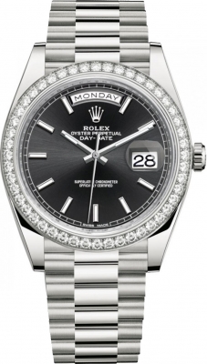 Rolex Day-Date 40mm White Gold 228349RBR Black Index