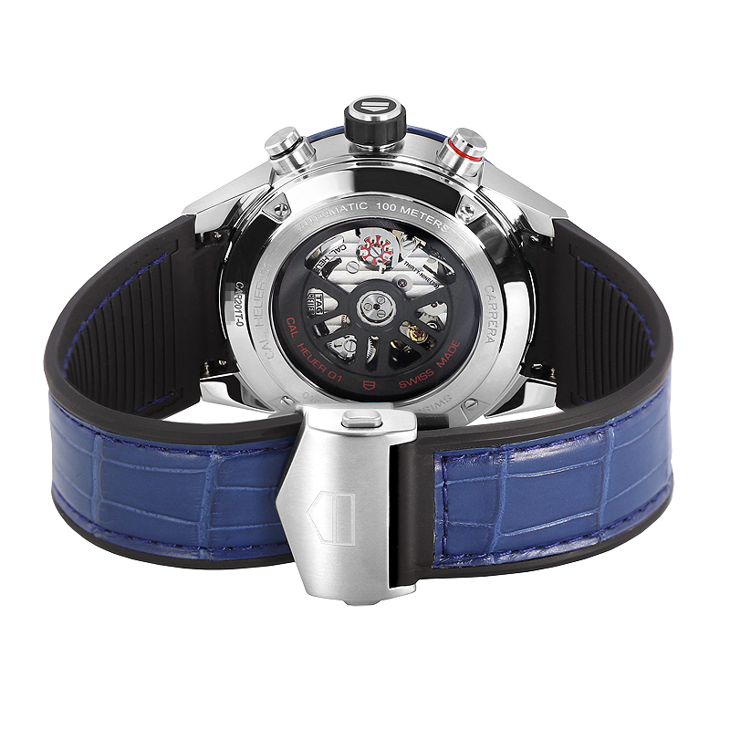 car201t.fc6406 Tag Heuer Carrera Caliber Heuer 01 Skeleton 43mm Mens Watch