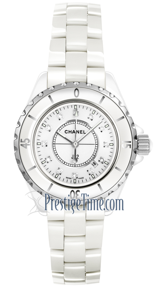 chanel white watch diamonds