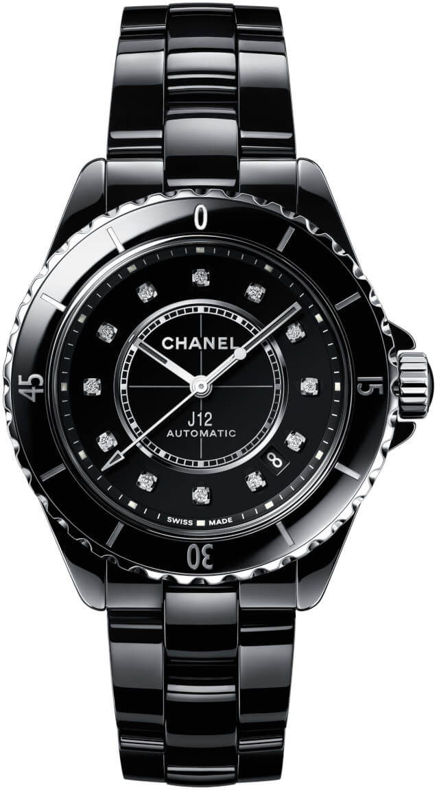 Chanel J12 Chronograph Ceramic Diamond Ladies Watch