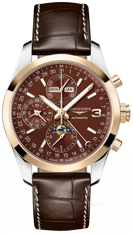 l2.798.5.62.3 Longines Conquest Classic Chronograph Moonphase 42mm Mens  Watch