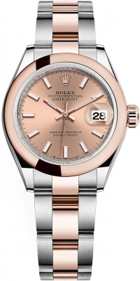 Rolex Lady Datejust 28mm Stainless Steel and Everose Gold 279161 Rose Index Oyster