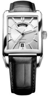 pt6227-ss001-13e Maurice Lacroix Pontos Rectangulaire Day/Date Mens Watch