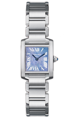 cartier tank francaise blue mother pearl