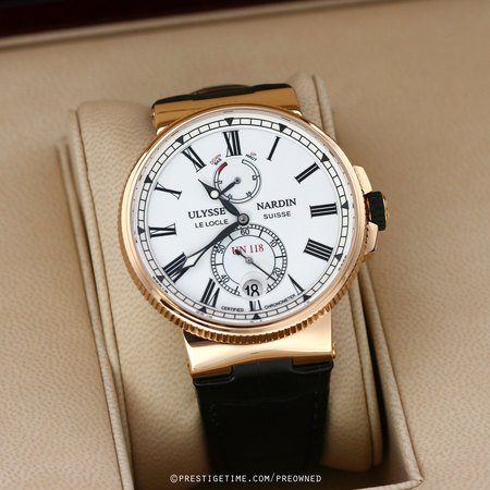 Pre-owned Ulysse Nardin Marine Chronometer Manufacture 45mm 1186-122/40