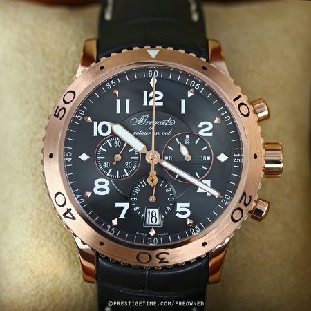 Pre-owned Breguet Transatlantique Type XXI Flyback 3810br/92/9zu