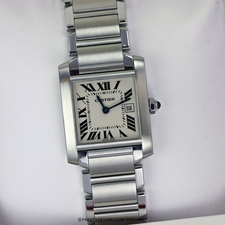 Pre-owned Cartier Tank Francaise Mid-Size w51011q3
