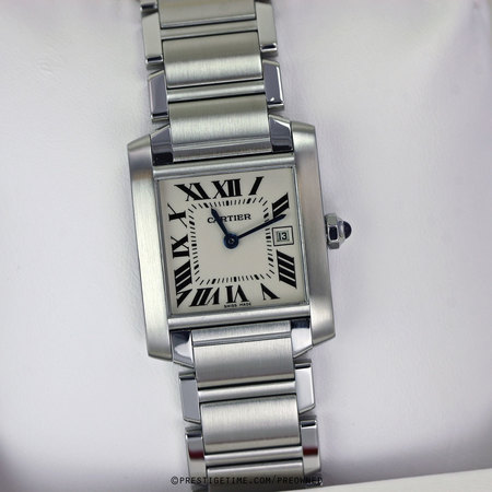 Pre-owned Cartier Tank Francaise Mid-Size w51011q3