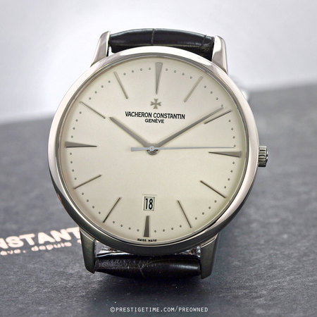 Pre-owned Vacheron Constantin Patrimony Automatic Date 85180/000g-9230