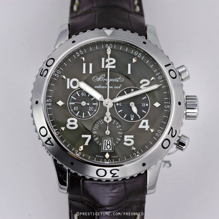 Pre-owned Breguet Transatlantique Type XXI Flyback 3810st/92/9zu