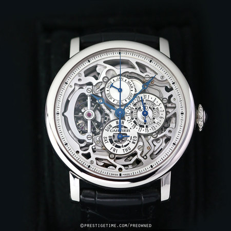 Pre-owned Cartier Rotonde de Cartier Grande Complication Skeleton w1580017