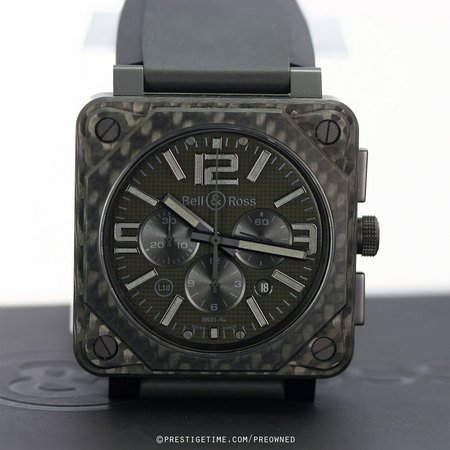 Pre-owned Bell & Ross BR01-94 Chronograph 46mm BR01-94 Carbon Fiber Phantom