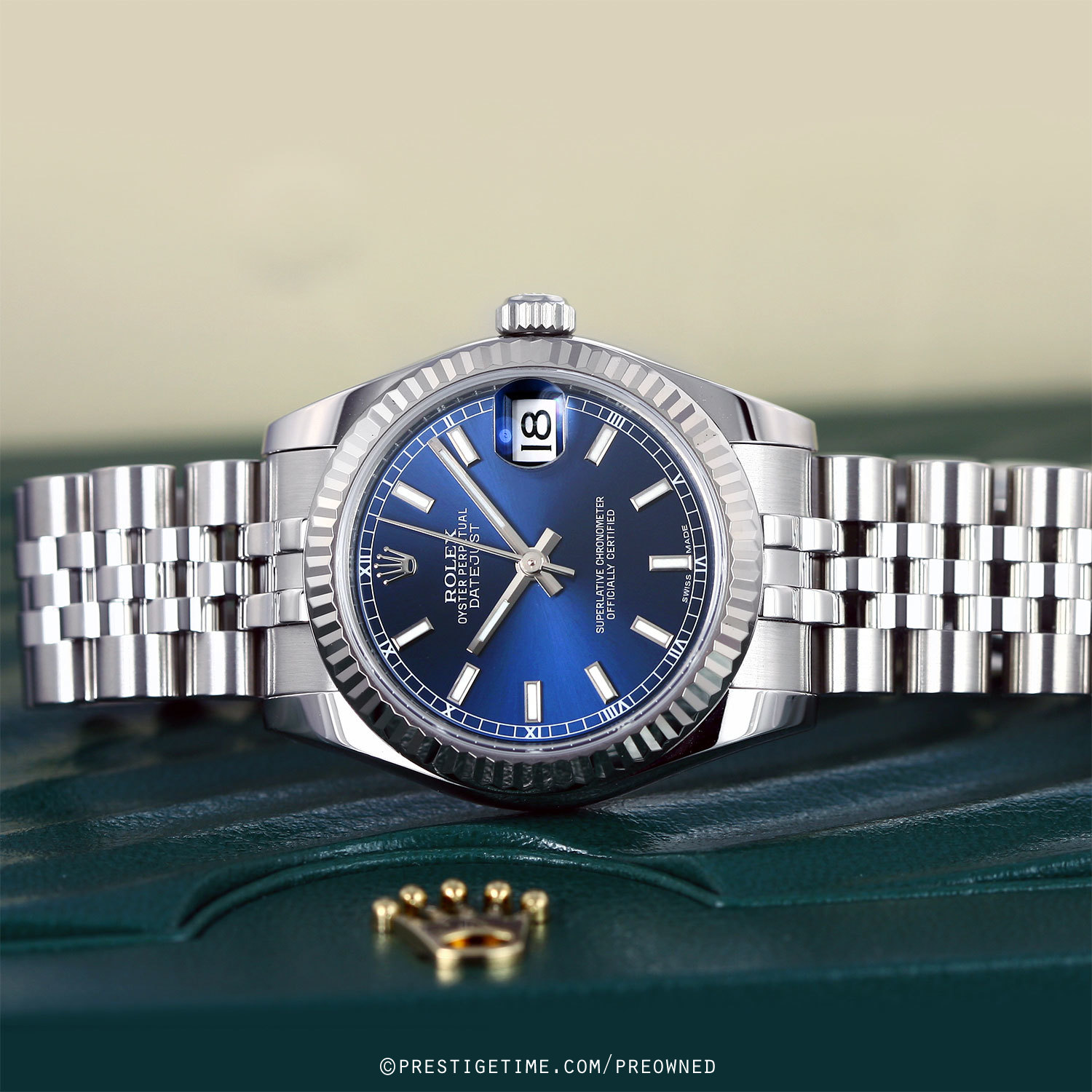 Preowned Rolex Datejust 31mm Stainless Steel 178274 Blue Index Jubilee
