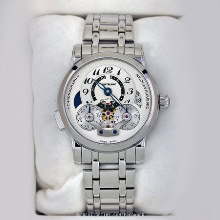 Pre-owned Montblanc Nicolas Rieussec Open Home Time 107068