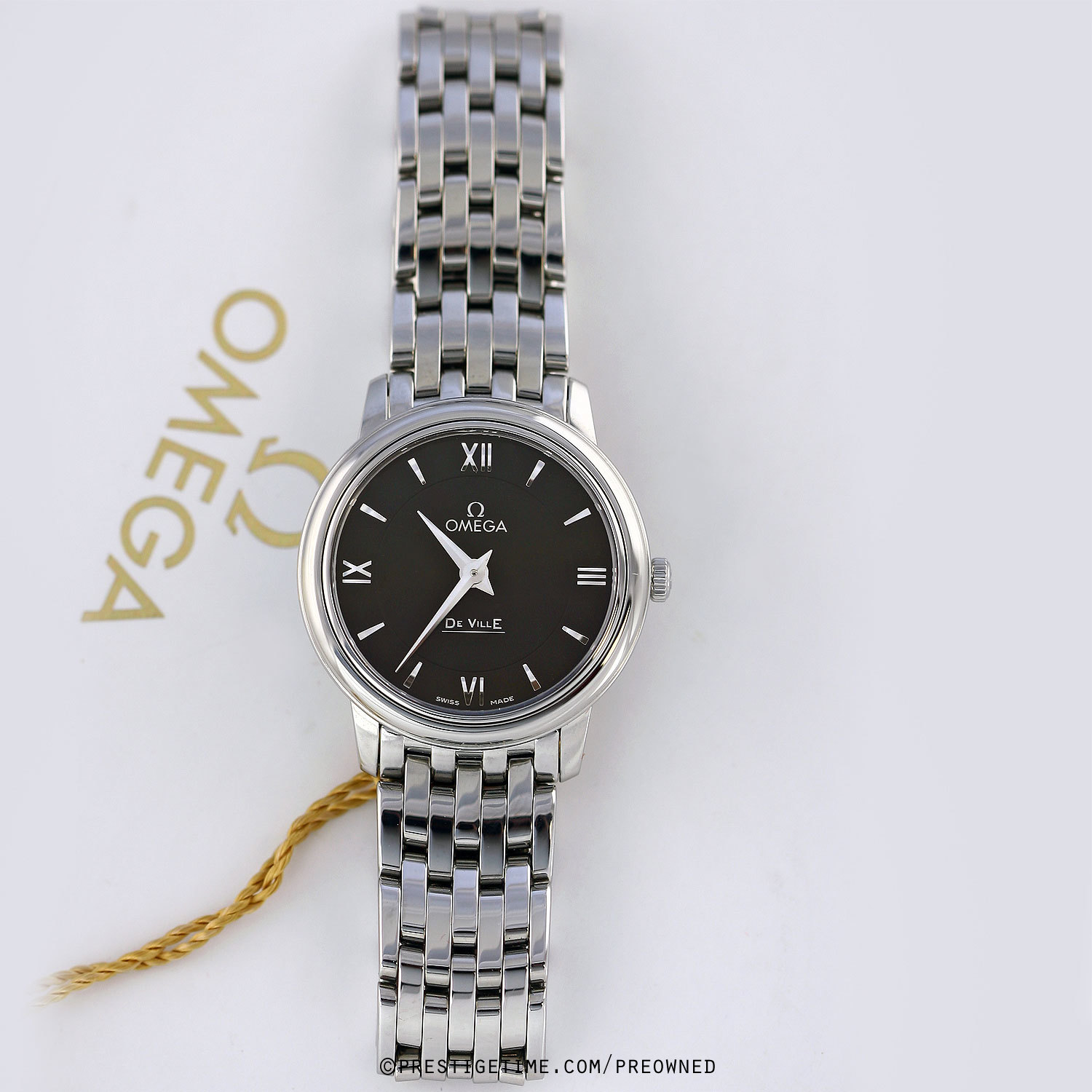 Omega De Ville 27.4mm Silver Black Dial