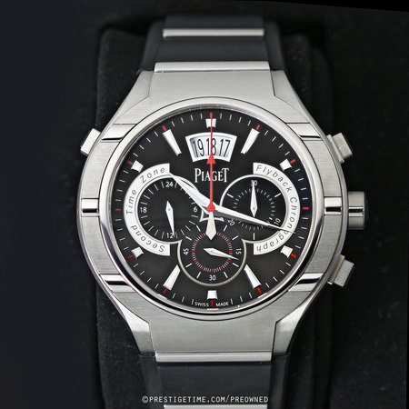 Pre-owned Piaget Polo FortyFive Flyback Chronograph GMT g0a34002