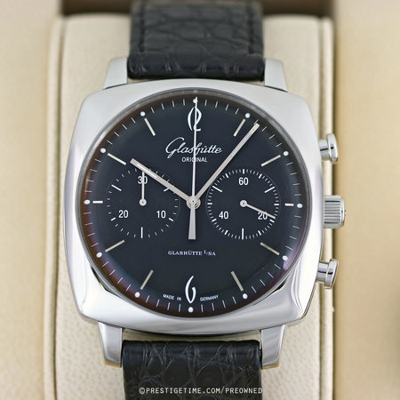 Pre-owned Glashutte Original Sixties Square Chronograph 1-39-34-02-32-04
