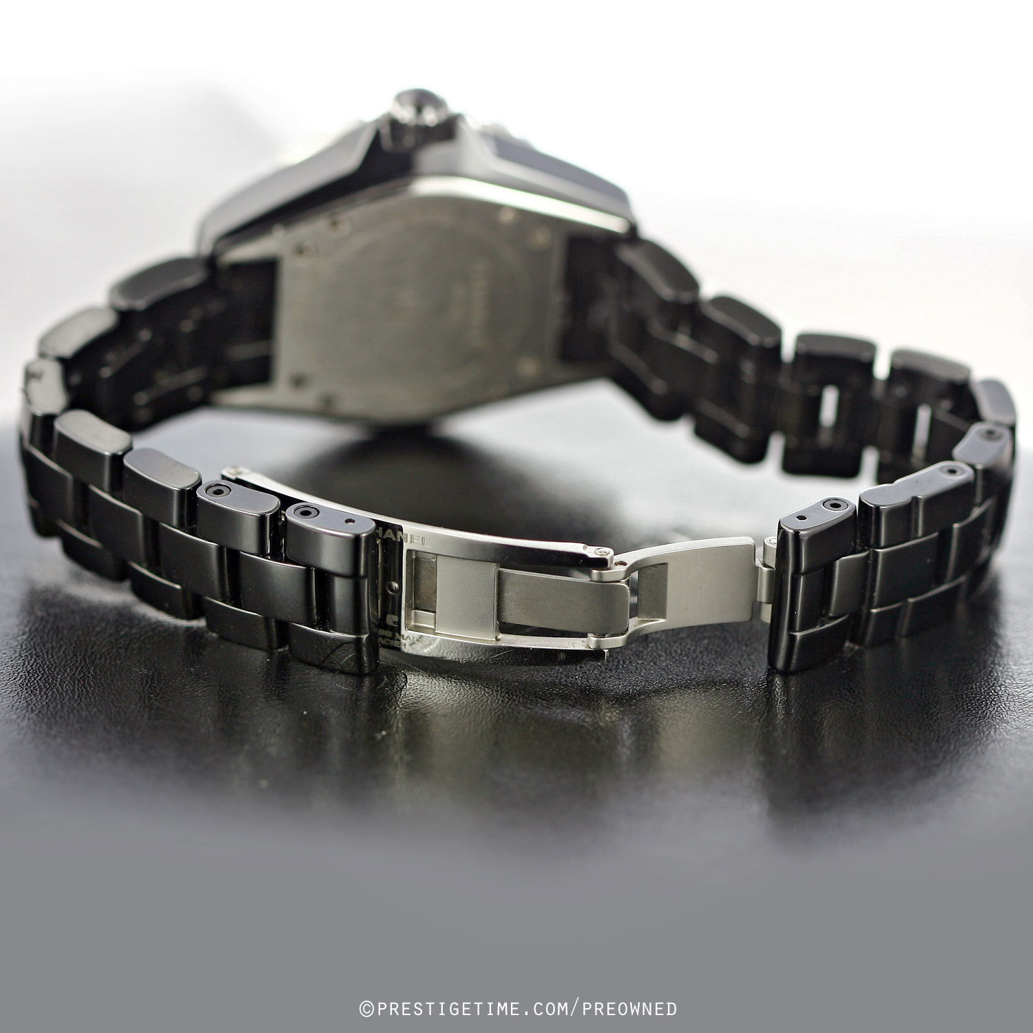 Chanel Black J12 Ceramic and Diamonds 33mm Quartz Watch-H0949