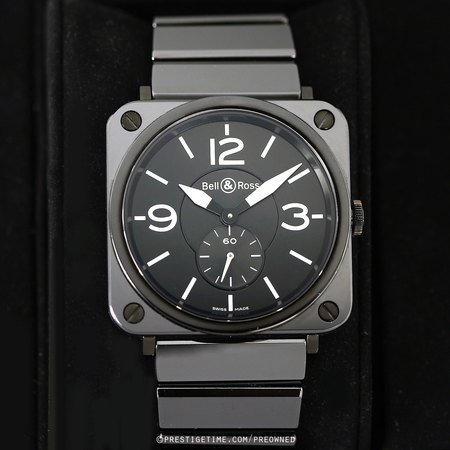 Pre-owned Bell & Ross BR S Quartz BRS-98-BCS