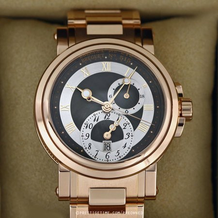 Pre-owned Breguet Marine Automatic Dual Time 5857br/z2/rz0