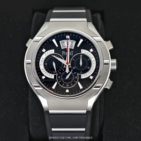 Pre-owned Piaget Polo FortyFive Flyback Chronograph GMT g0a34002