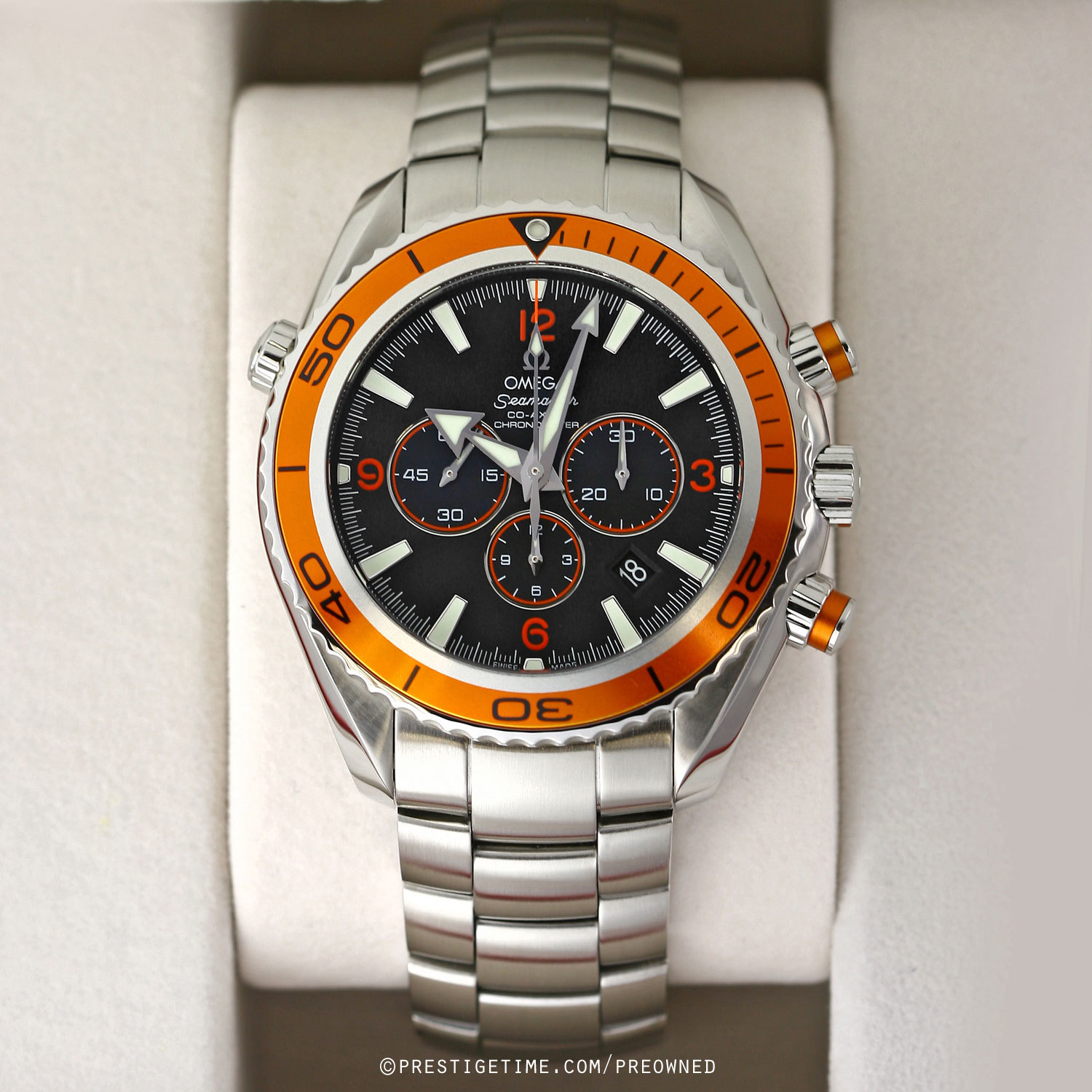 ロン-ロン Pre-owned Omega Planet Ocean Chronograph 2218.50