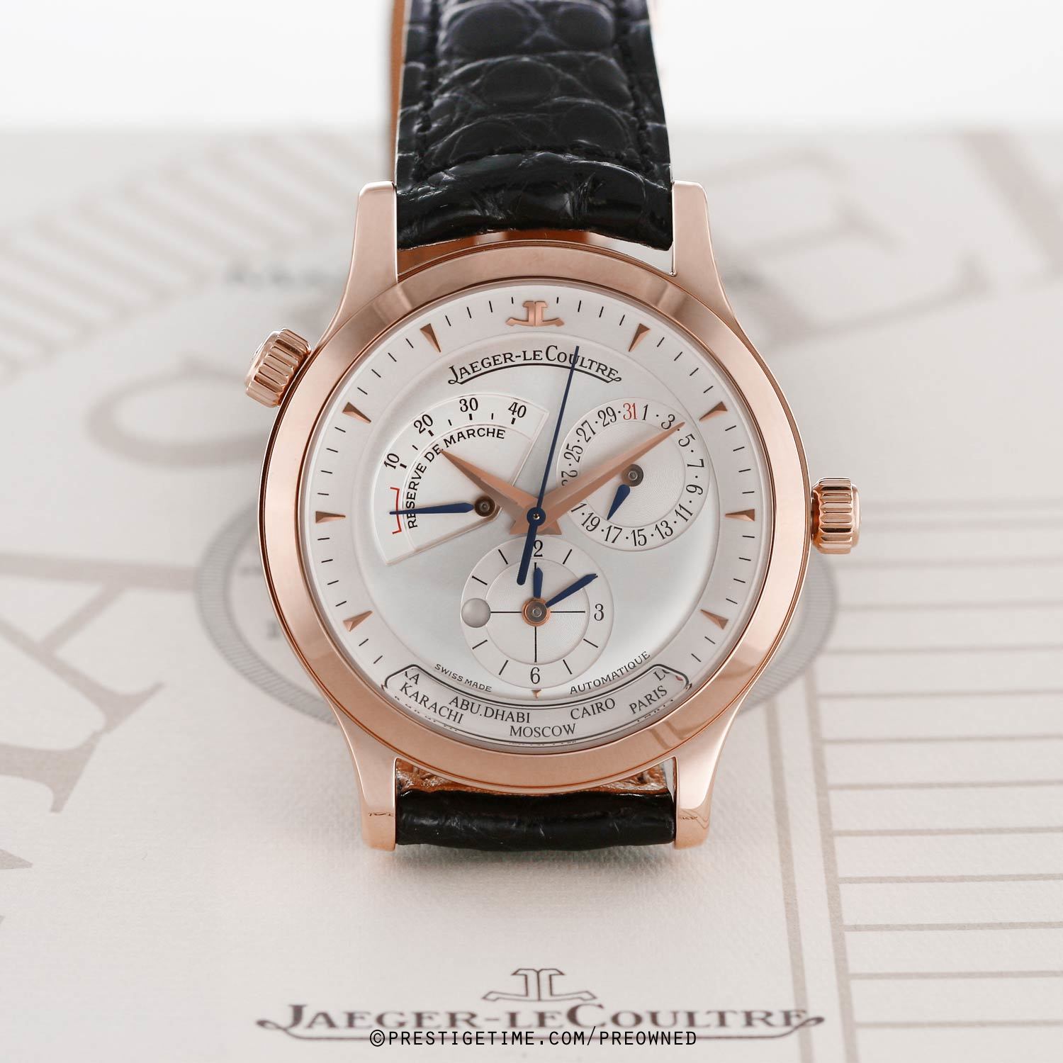 Preowned Jaeger LeCoultre Master Geographic 1422420 142.2.92