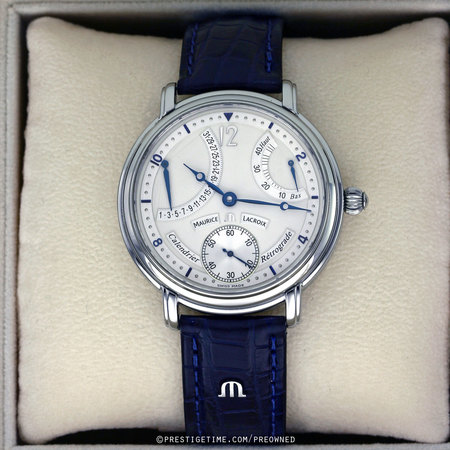 Pre-owned Maurice Lacroix Masterpiece Calendrier Retrograde mp6198-ss001-191