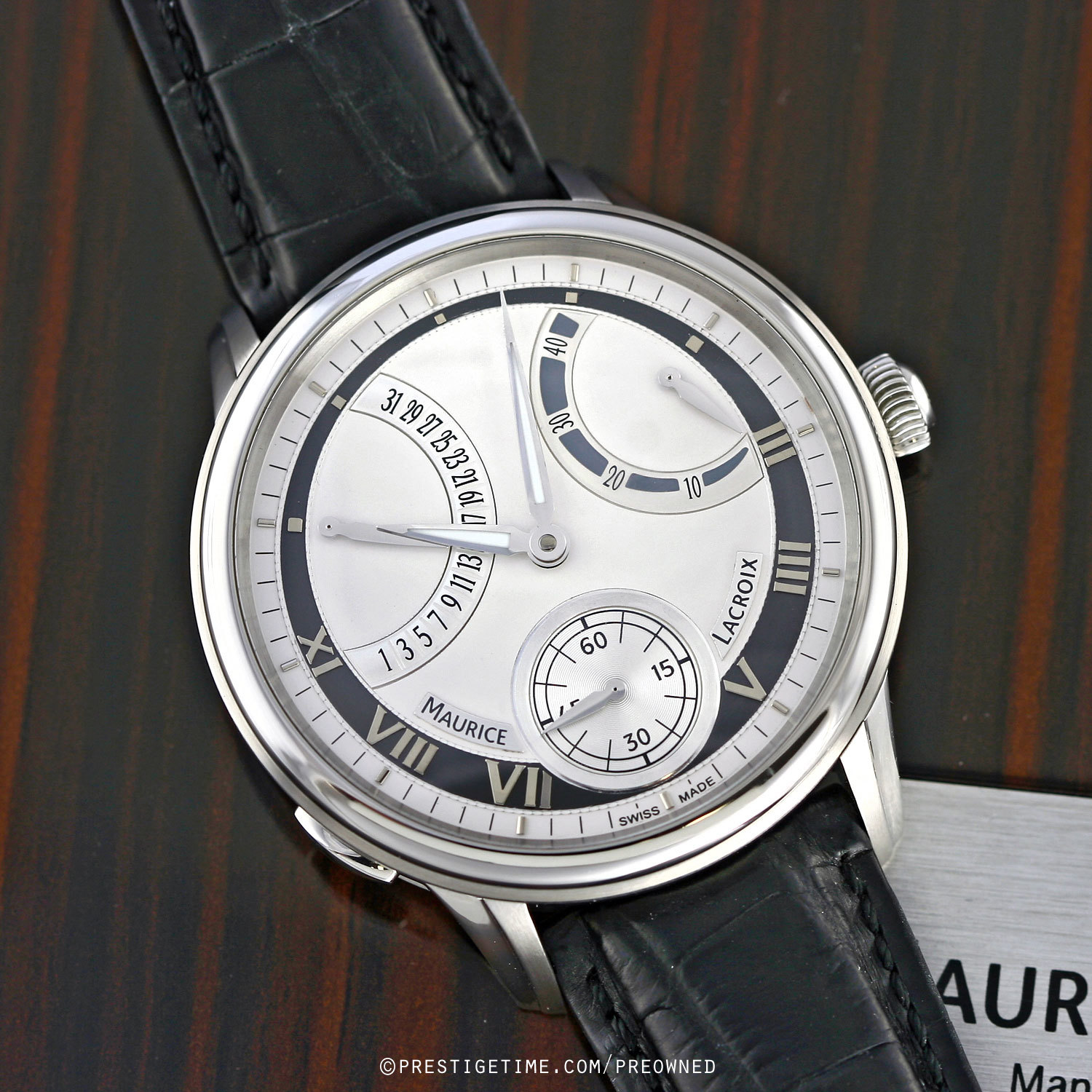 Pre-owned Maurice Lacroix Masterpiece Calendrier Retrograde mp7268