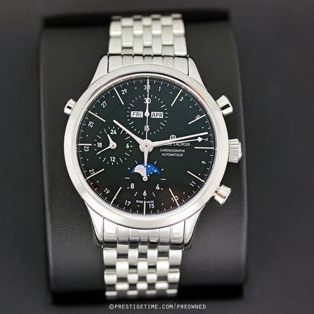 Pre-owned Maurice Lacroix Les Classiques Chronograph Triple Calendar lc6078-ss002-33e