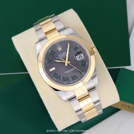 Pre-owned Rolex Datejust 41mm 126303 Slate Roman Oyster