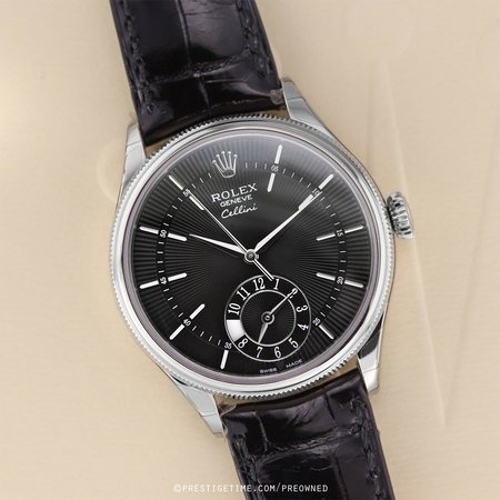 Pre-owned Rolex Cellini Dual Time 39mm 50529