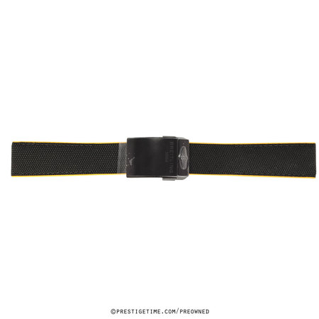 Breitling  284s Black & Yellow Military Rubber With Deployant