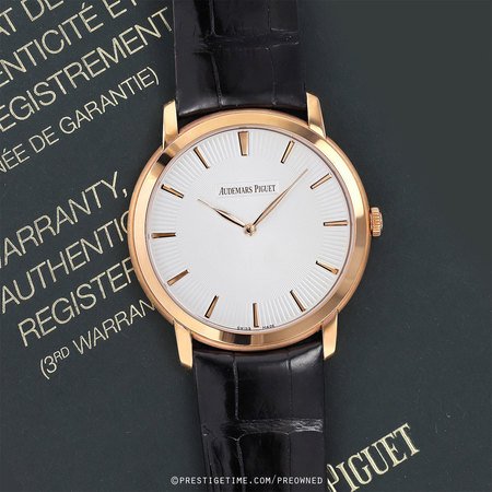 Pre-owned Audemars Piguet Jules Audemars Ultra Thin Automatic 15180or.oo.a102cr.01