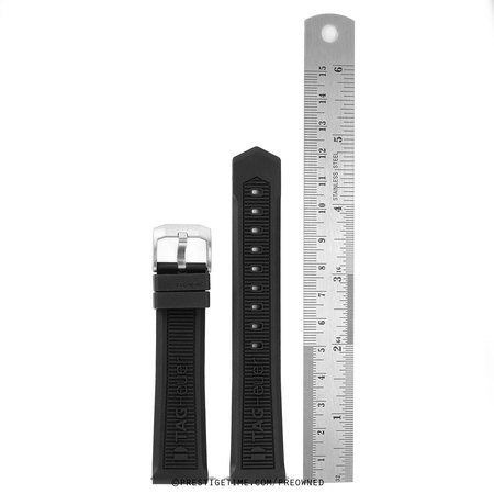 Tag Heuer  Black Rubber Strap WITH Steel Buckle