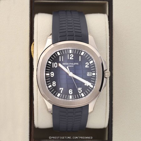 Pre-owned Patek Philippe Aquanaut Jumbo 20th Anniversary 5168G-001