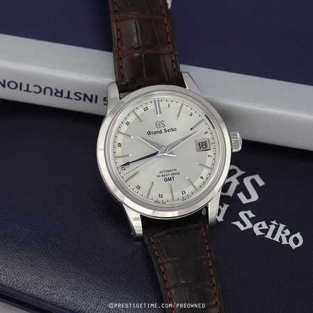 Pre-owned Grand Seiko Elegance Automatic GMT Hi Beat 36000 39.5mm sbgj217
